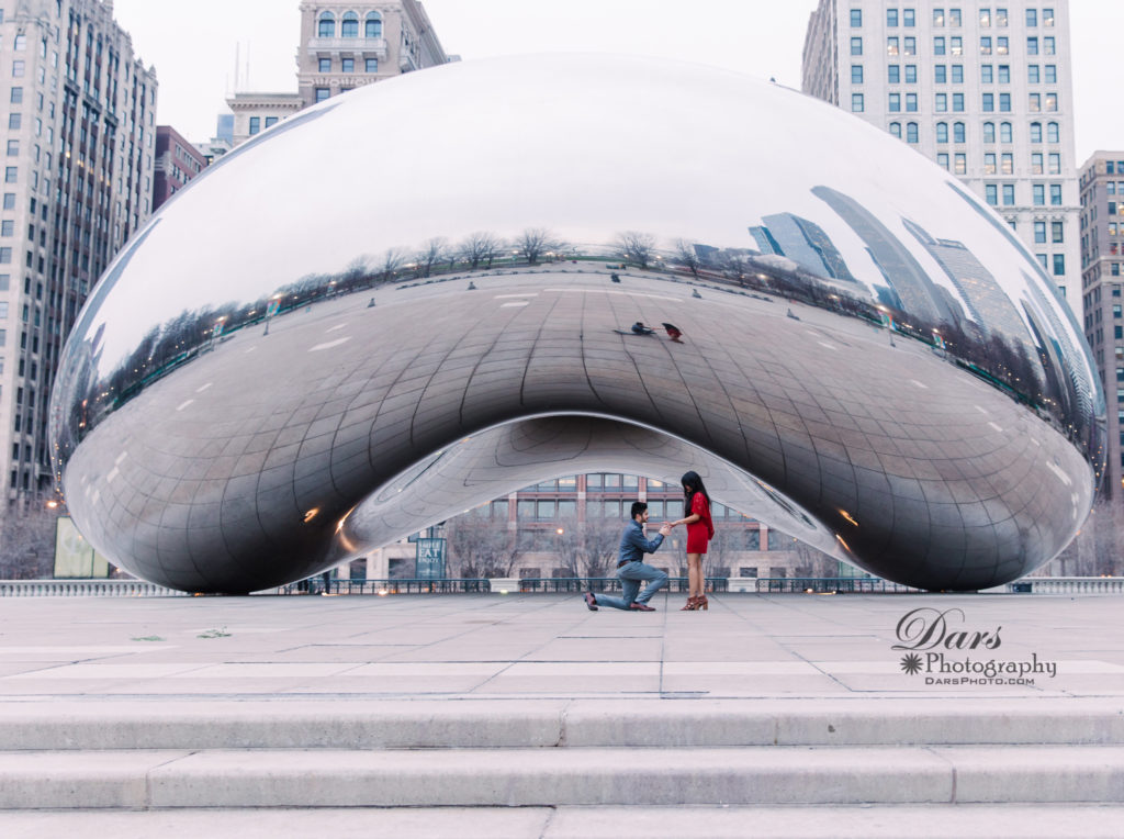 Chicago Downtown Engagement Photoshoot