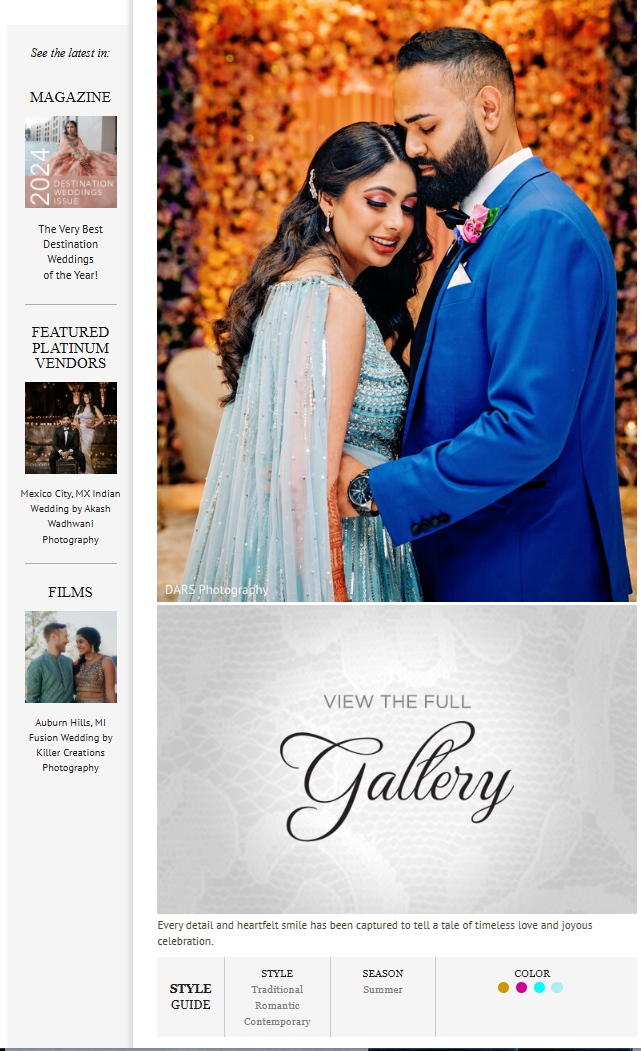 DARS Photography Featured - MAHARANI WEDDING