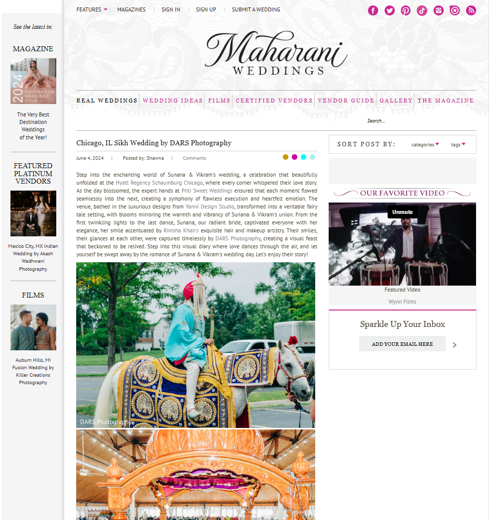 DARS Photography Featured - MAHARANI WEDDING